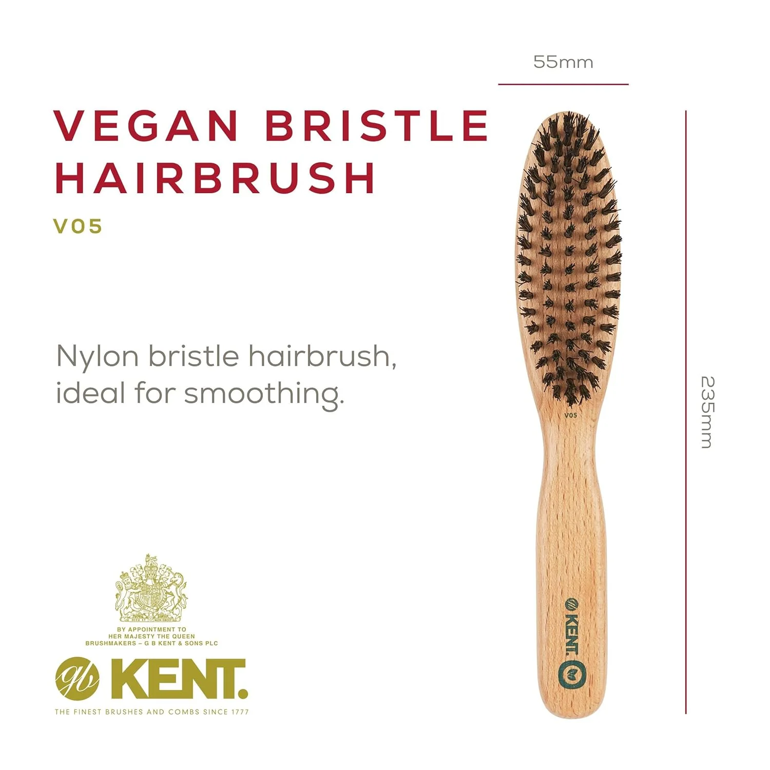 Vegan Bristle Hair and Beard Brush - Image 9