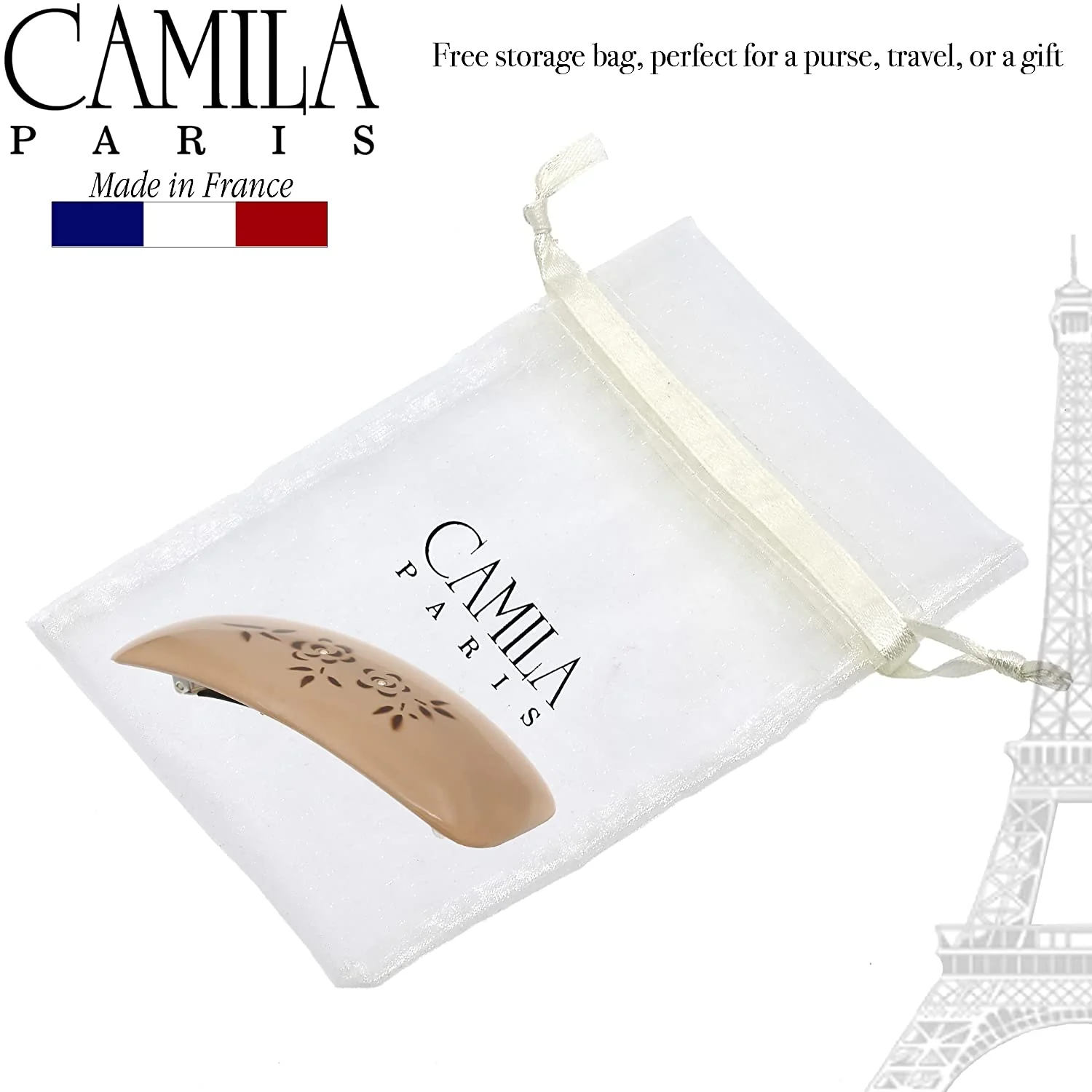 Camila Paris Wide Rectangle No-Slip Barrette - Image 4