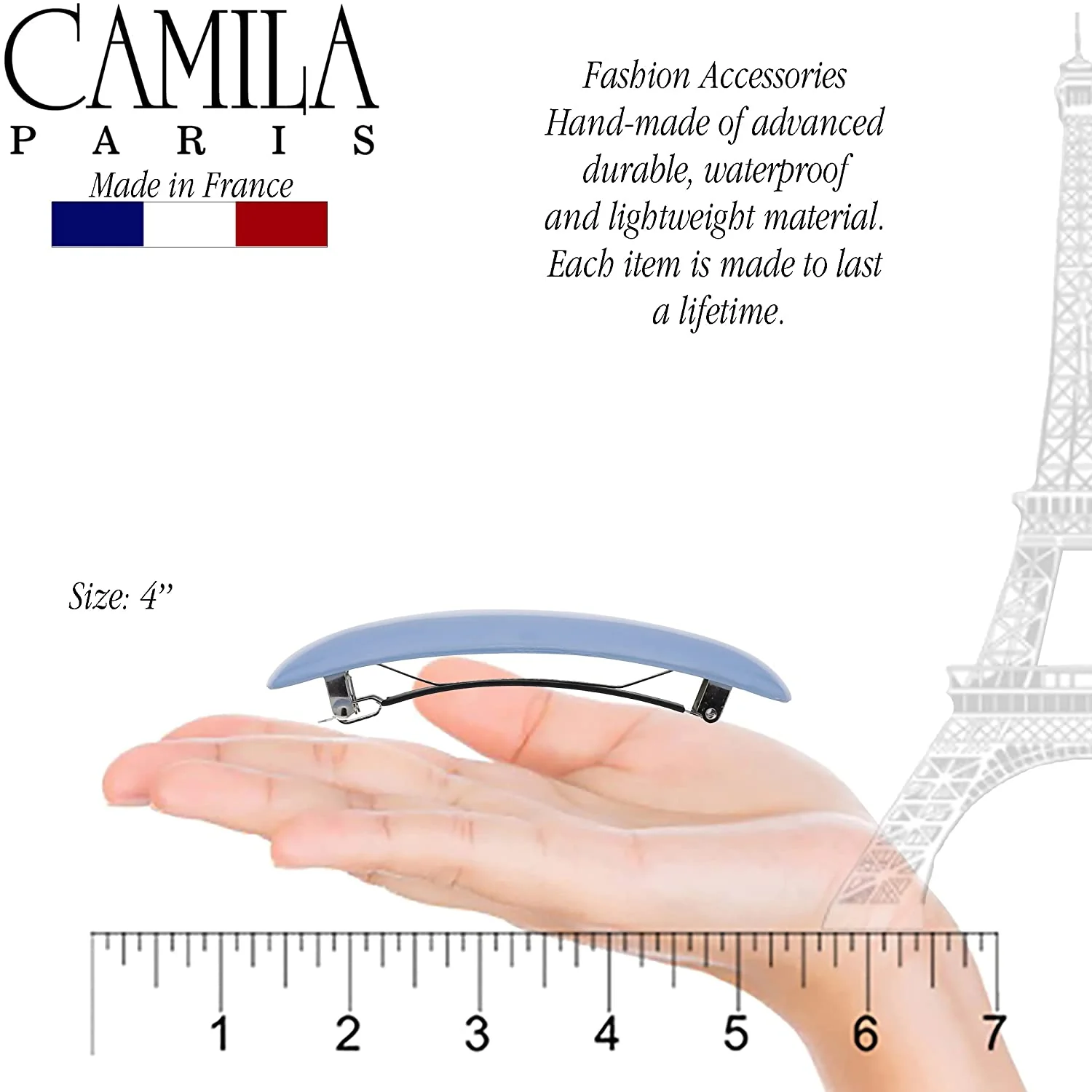 Camila Paris Wide Rectangle No-Slip Barrette - Image 6