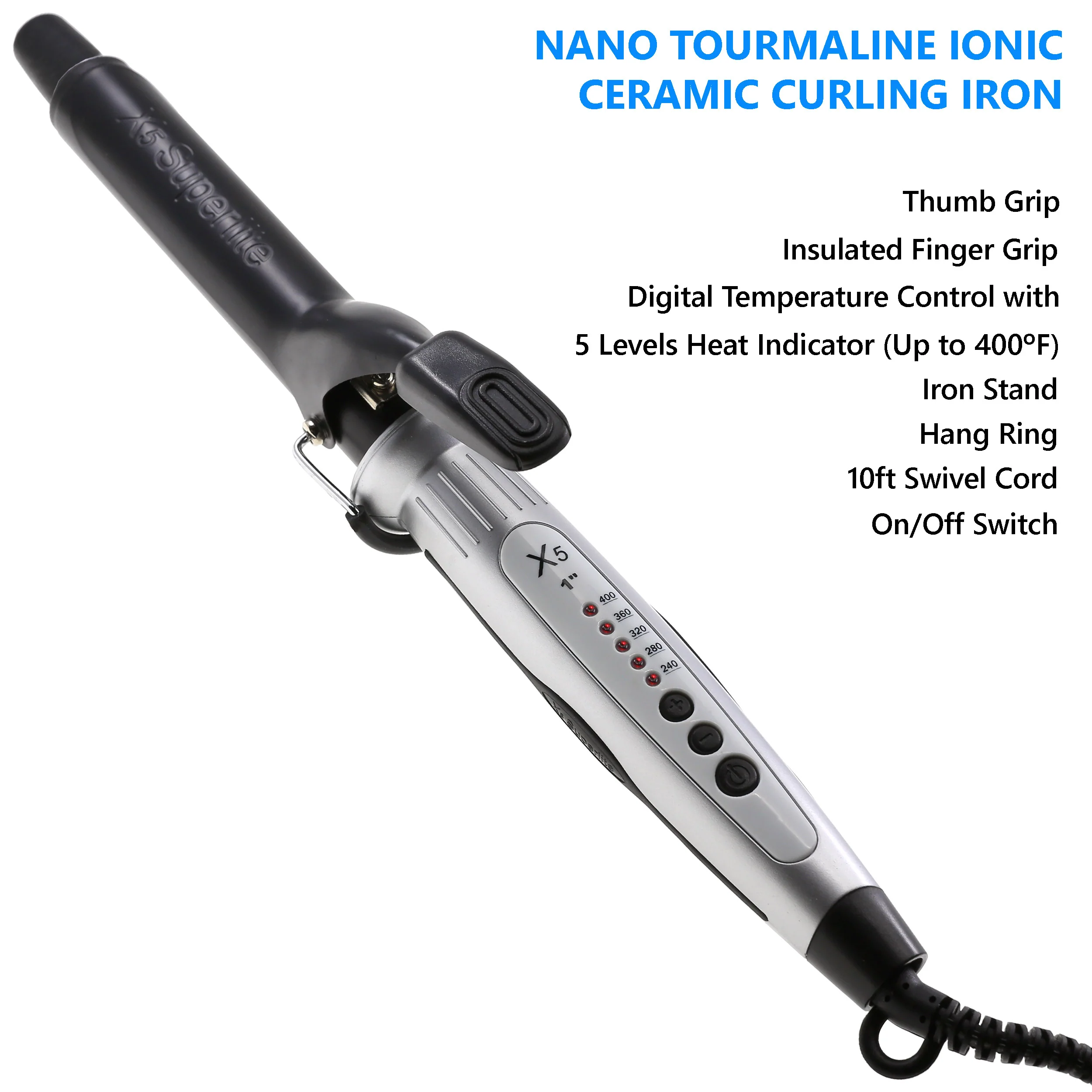 Nano 1" Tourmaline Hair Curler - Image 4
