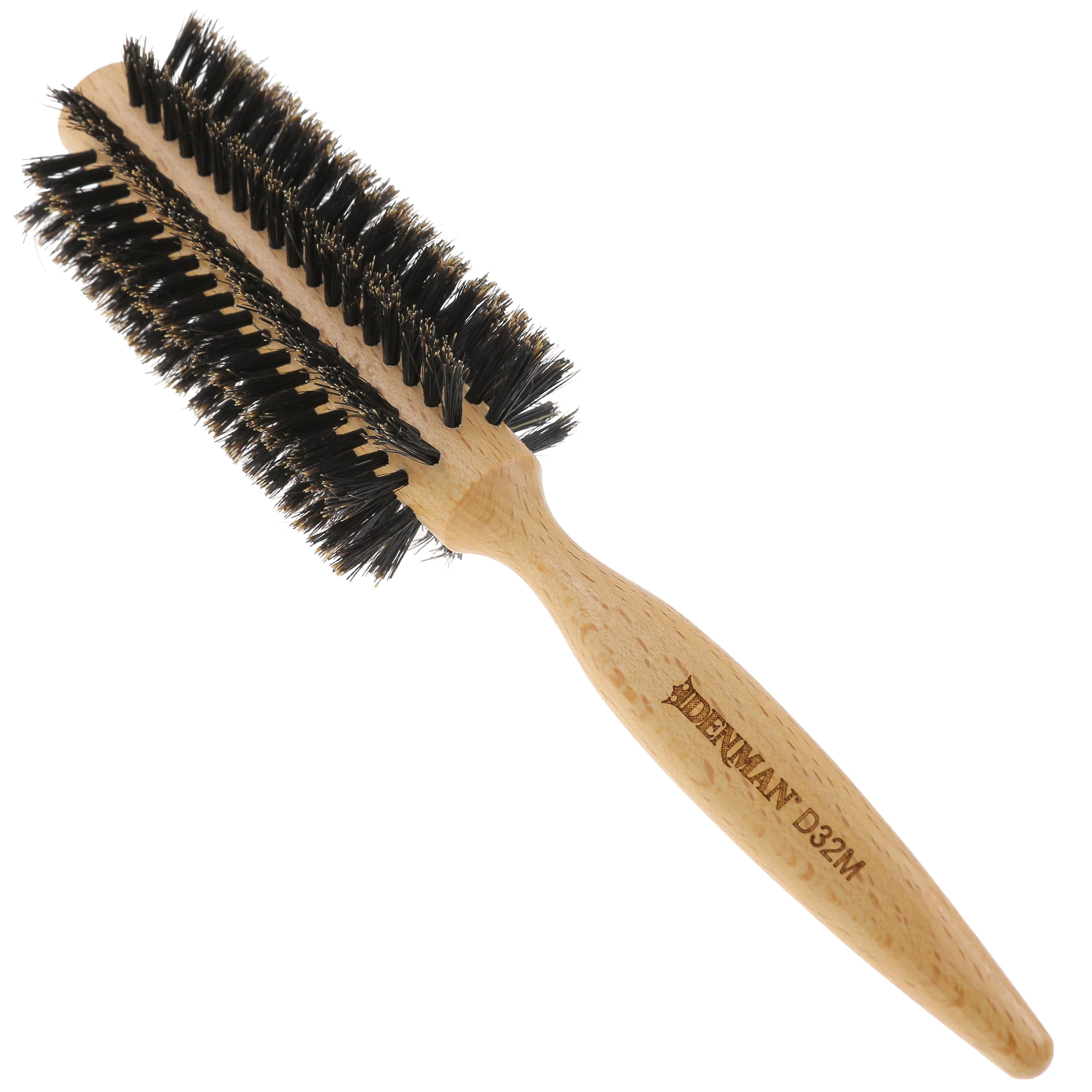 1.75" Natural Bristle Round Hair Brush for Styling - Image 3